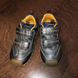 💸2/$25 or 3/$30 - GEOX Toddler Leather Shoes with Velcro Dark Navy/Grey Sz 23
